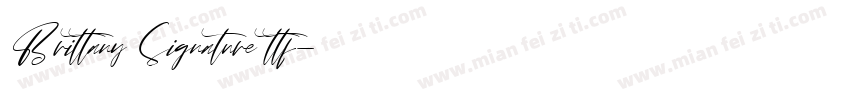 Brittany Signature ttf字体转换